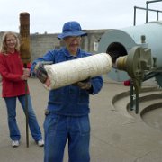 P1110820  Presidio - the disappearing gun at Battery Chamberlin http://www.nps.gov/prsf/planyourvisit/battery-chamberlin.htm