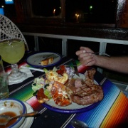 P1150356  Los Equipales in Mulege. This was the best food we had the entire trip. Larry's surf and turf.