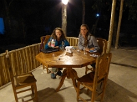 P1000352  Anais is French, teaches in Mexico City at a university, and was travelling in Mexico on her winter break. She didn't have a car and we didn't speak spanish, so meeting her was a match made in heaven. She just happened to be the only other guest at the local ladie's cabanas and asked for a ride to the ruins.