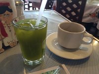 IMG 3233  Chaya juice  for Christmas day breakfast. I am not in Ostrava any more.